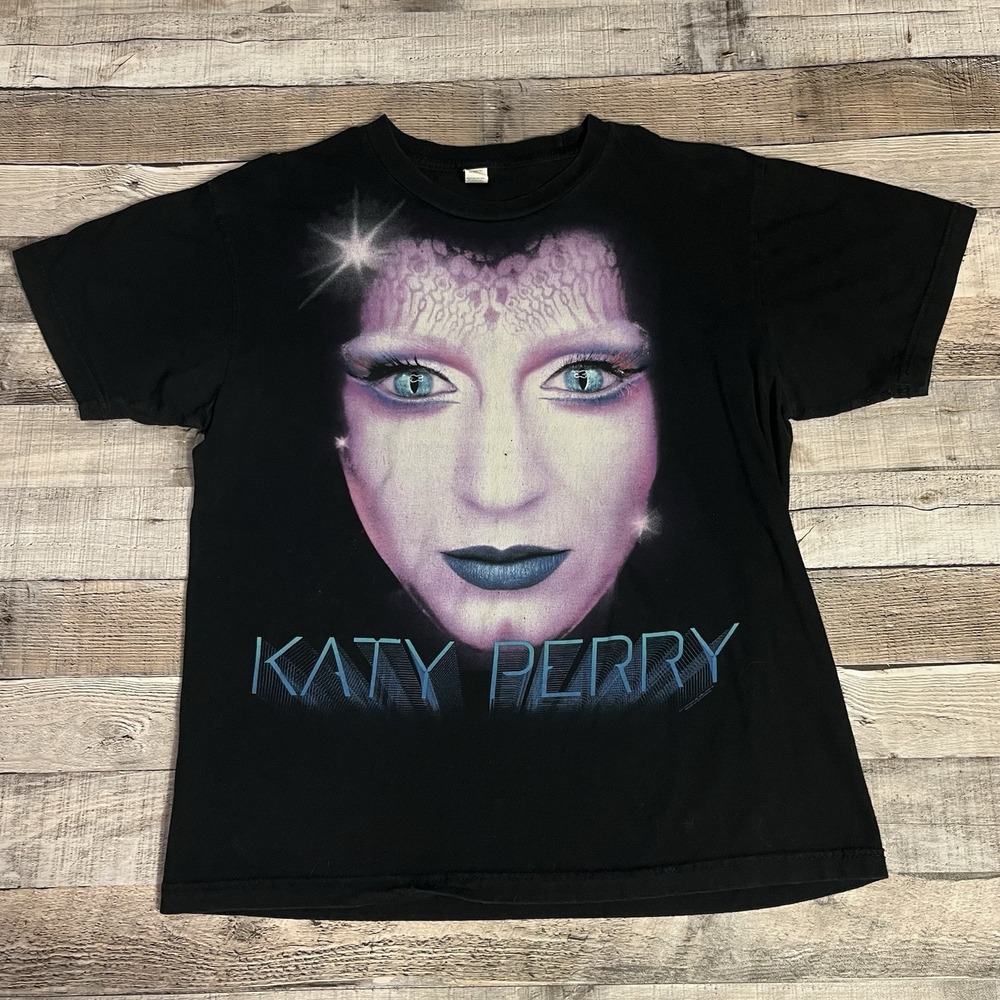 Katy Perry Shirt Size Medium Black Ready For Abduction Tour Band Tee Alien ET